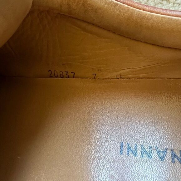 Magnanni Brown Leather Sneakers Size 7 - Picture 6 of 10